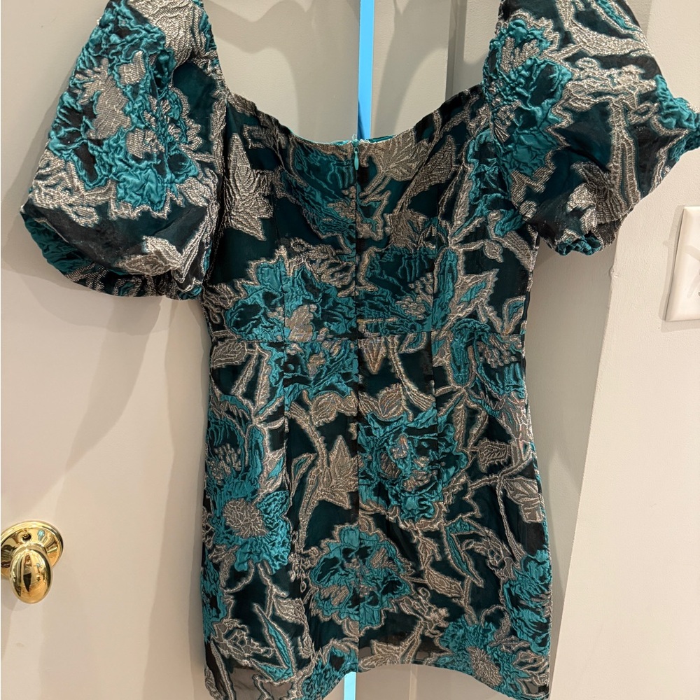 Elegant Floral Puff Sleeve dress